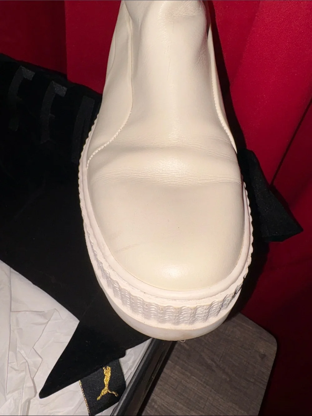 FENTY PUMA COLLAB Chelsea Sneaker Boot - Cream Color Men’s Size 10us (MINT)